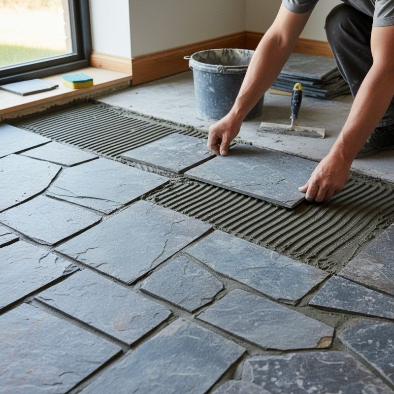 Slate Pavers Installation